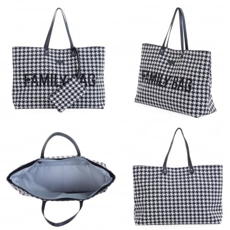 Geanta Childhome Family Bag Pied de Poule Negru