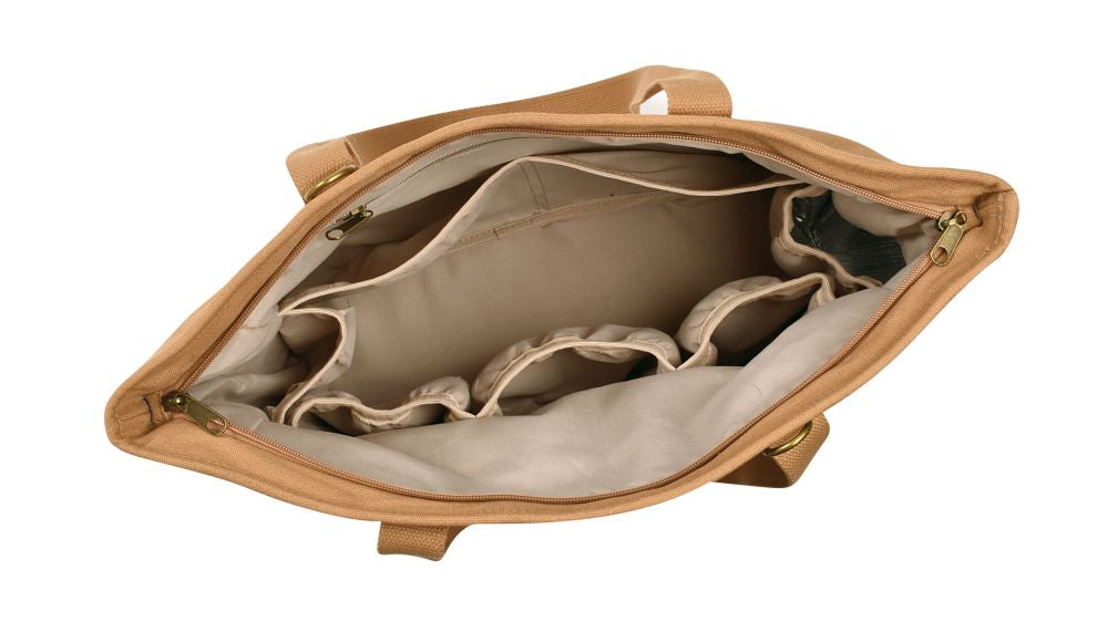 Geantă de Bebeluș Beaba Madrid Ochre 22L cu 11 Buzunare