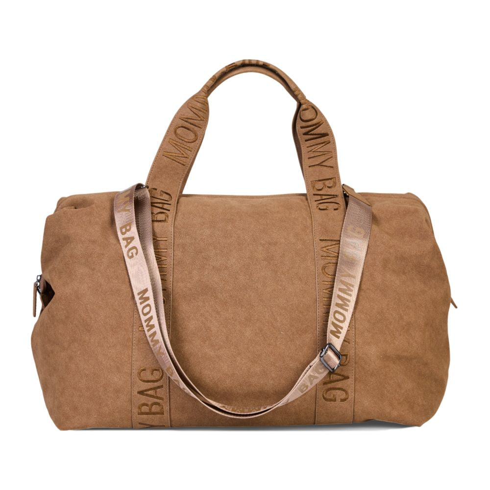 Geanta Maternitate Childhome Mommy Bag Signature Prestige Hazlenut 58L