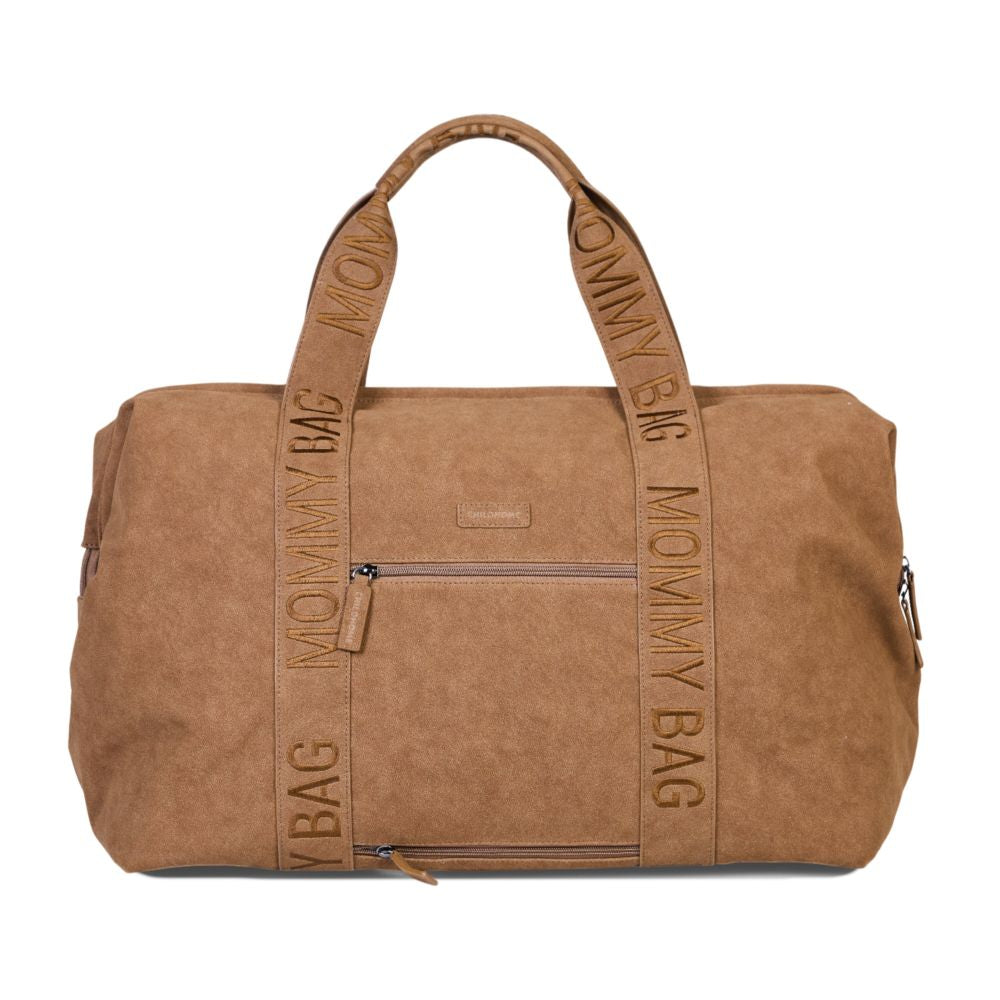 Geanta Maternitate Childhome Mommy Bag Signature Prestige Hazlenut 58L