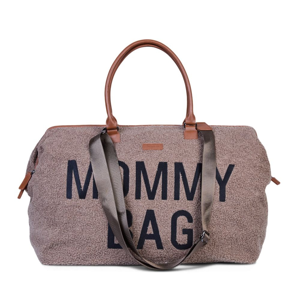 Geanta Maternitate Childhome Mommy Bag Signature Teddy Soft Brown 58L