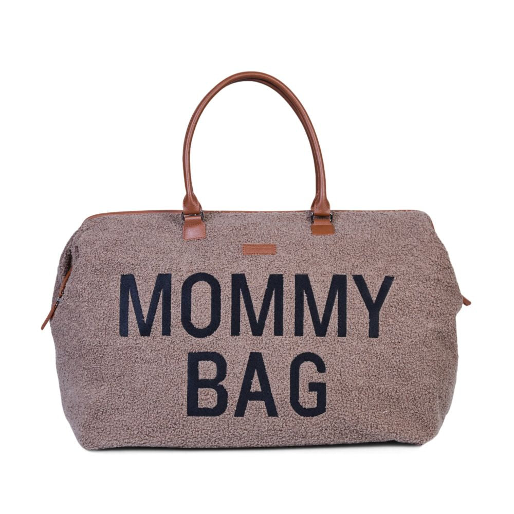 Geanta Maternitate Childhome Mommy Bag Signature Teddy Soft Brown 58L
