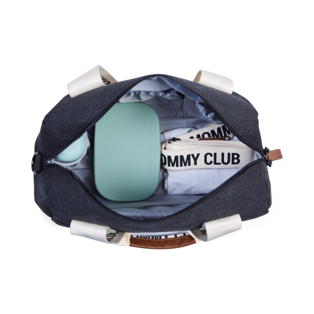 Geanta Infasat Childhome Mommy Club Canvas Black 22L cu Accesorii