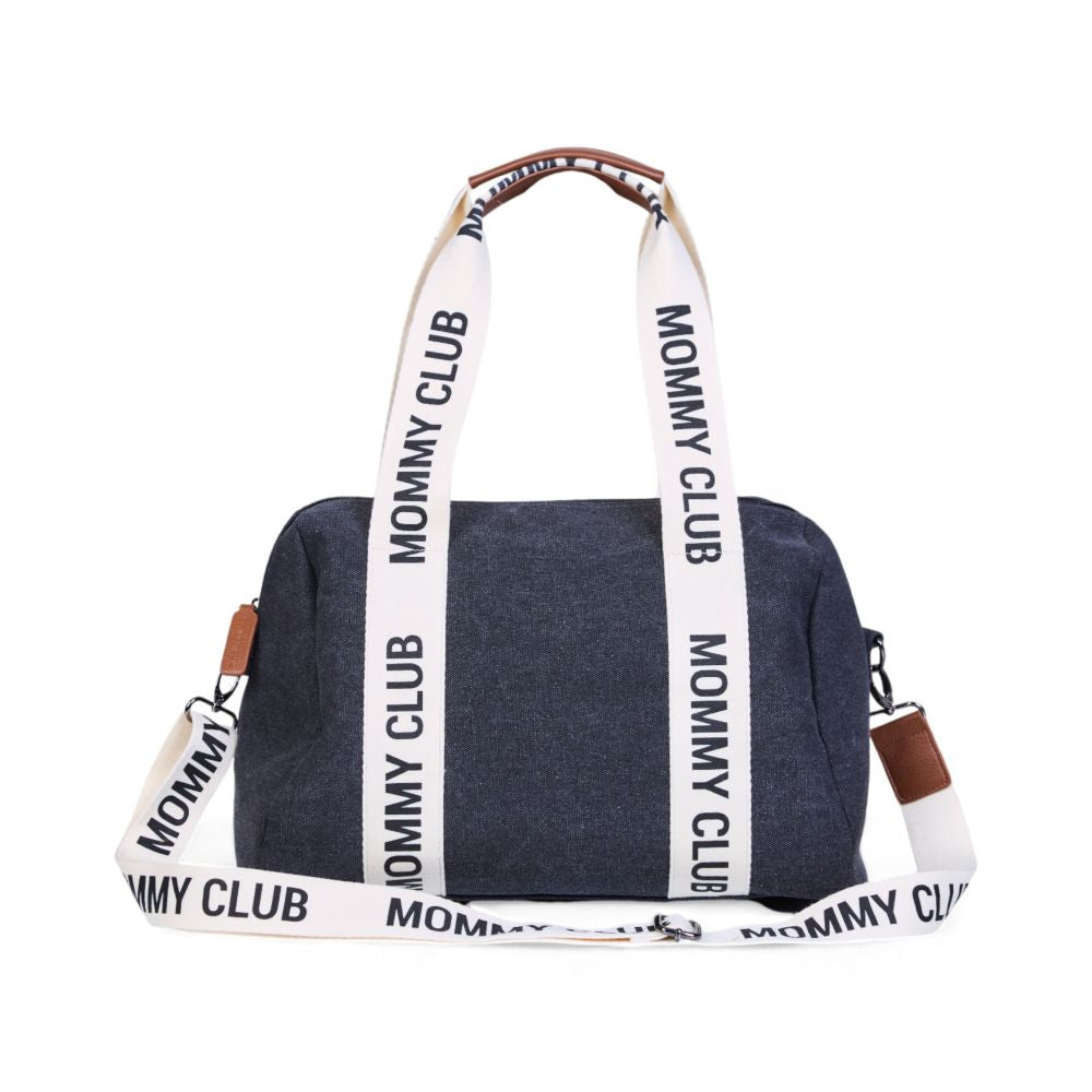 Geanta Infasat Childhome Mommy Club Canvas Black 22L cu Accesorii