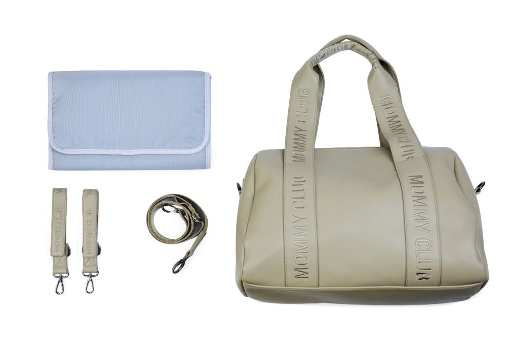Geanta Infasat Childhome Mommy Club Piele Verde 22L cu Accesorii
