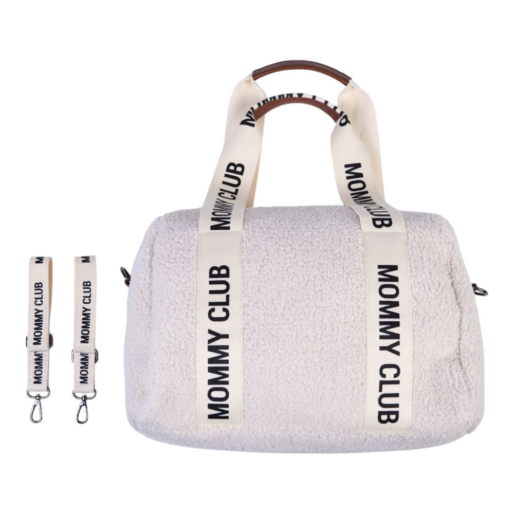 Geanta Infasat Childhome Mommy Club Signature Teddy Offwhite 22L