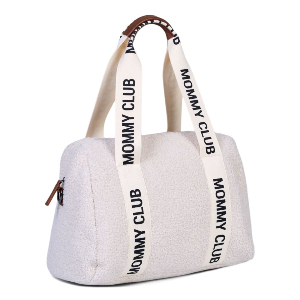Geanta Infasat Childhome Mommy Club Signature Teddy Offwhite 22L