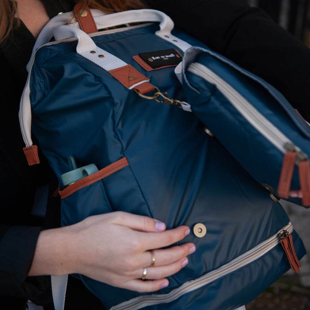 Geantă de Înfășat Baby On Board Camille Ocean - Design Premium Albastru