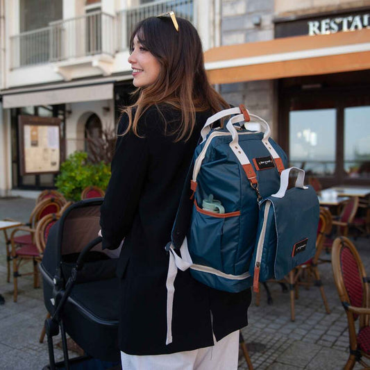 Geantă de Înfășat Baby On Board Camille Ocean - Design Premium Albastru
