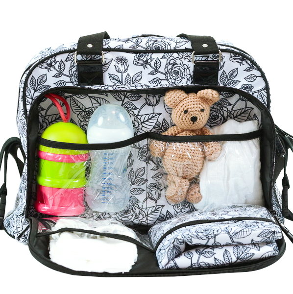 Geantă de Înfășat Baby On Board Simply Roses - Design Elegant cu Trandafiri