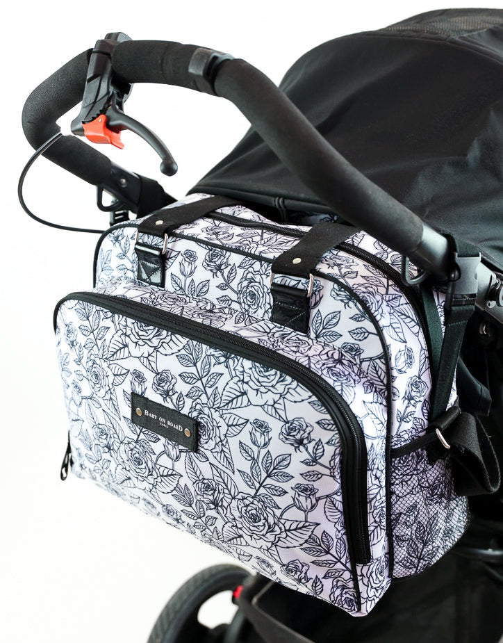 Geantă de Înfășat Baby On Board Simply Roses - Design Elegant cu Trandafiri