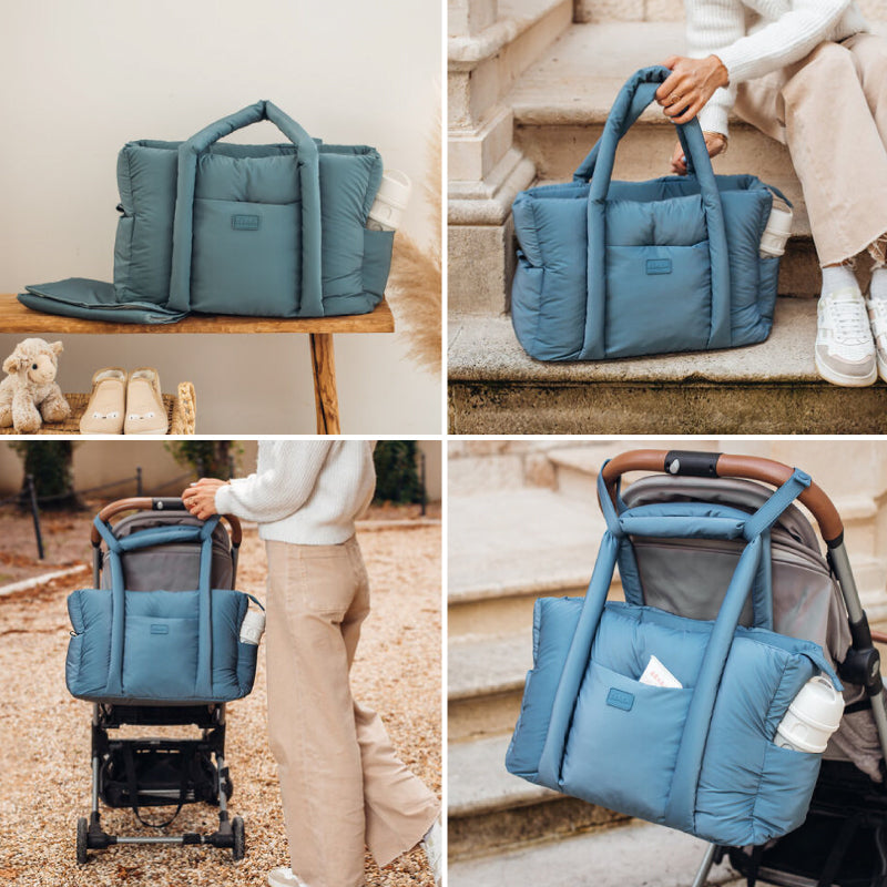 Geanta de infasat Beaba Puffi Paris Baltic Blue