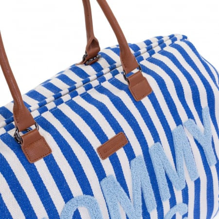Geanta de infasat Childhome Mommy Bag Albastru Alb