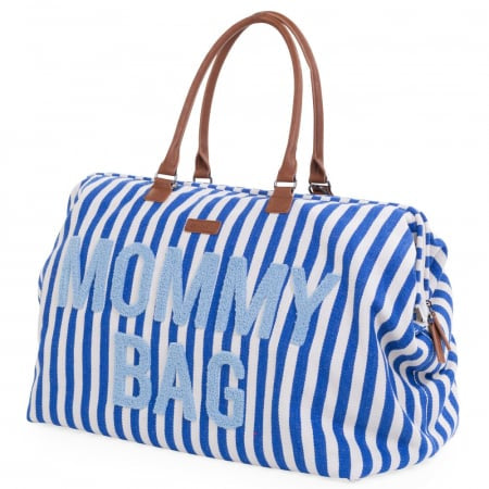Geanta de infasat Childhome Mommy Bag Albastru Alb