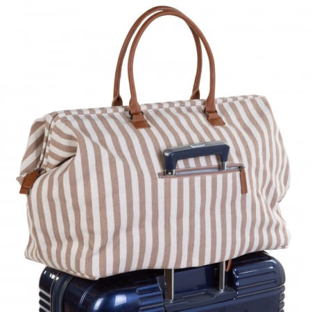 Geanta de infasat Childhome Mommy Bag Nude Alb