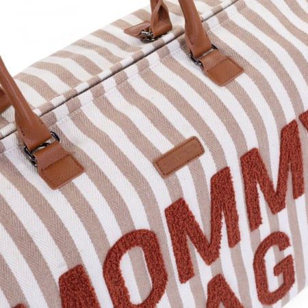 Geanta de infasat Childhome Mommy Bag Nude Alb