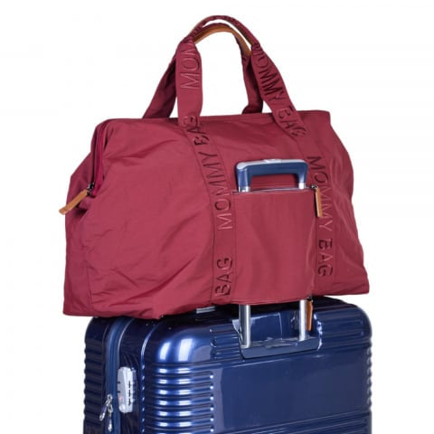 Geanta de infasat Childhome Mommy Bag Signature Urban Burgundy
