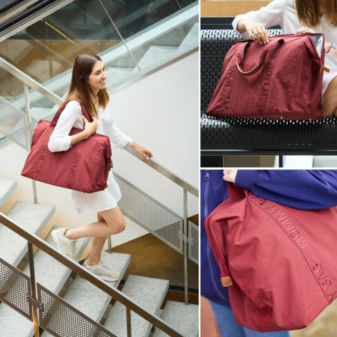 Geanta de infasat Childhome Mommy Bag Signature Urban Burgundy