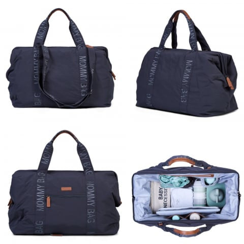 Geanta de infasat Childhome Mommy Bag Signature Urban Dark Grey