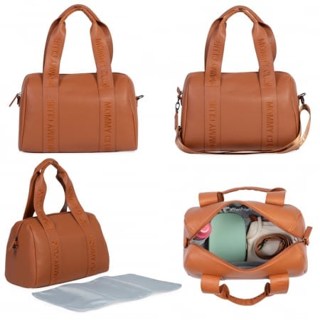 Geanta de infasat Childhome Mommy Club piele PU Maro