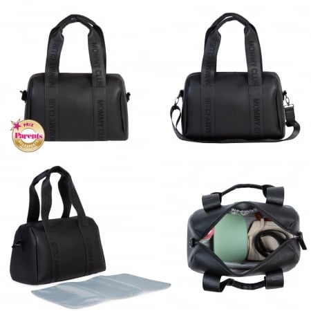Geanta de infasat Childhome Mommy Club piele PU Negru