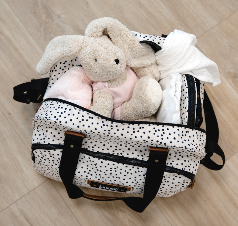 Geanta Infasat Bebelusi Baby On Board - Urban Dots