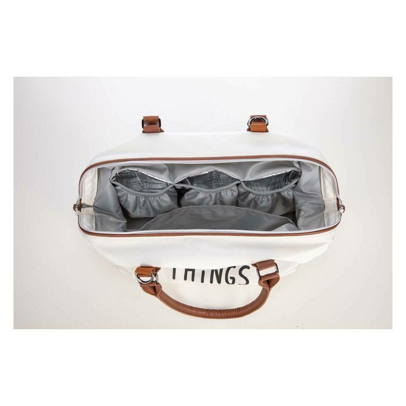 Geanta mamici, FreeON, Mommy things, Spatioasa si practica, Cu multiple buzunare, Include si 2 genti mai mici, Beige