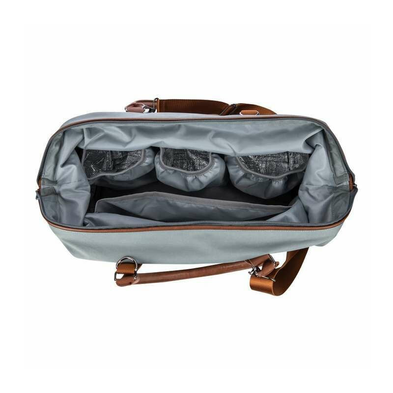 Geanta mamici, FreeON, Spatioasa si practica, Cu multiple buzunare, Include si 2 genti mai mici, utile pentru lucrurile bebelusului, Blue