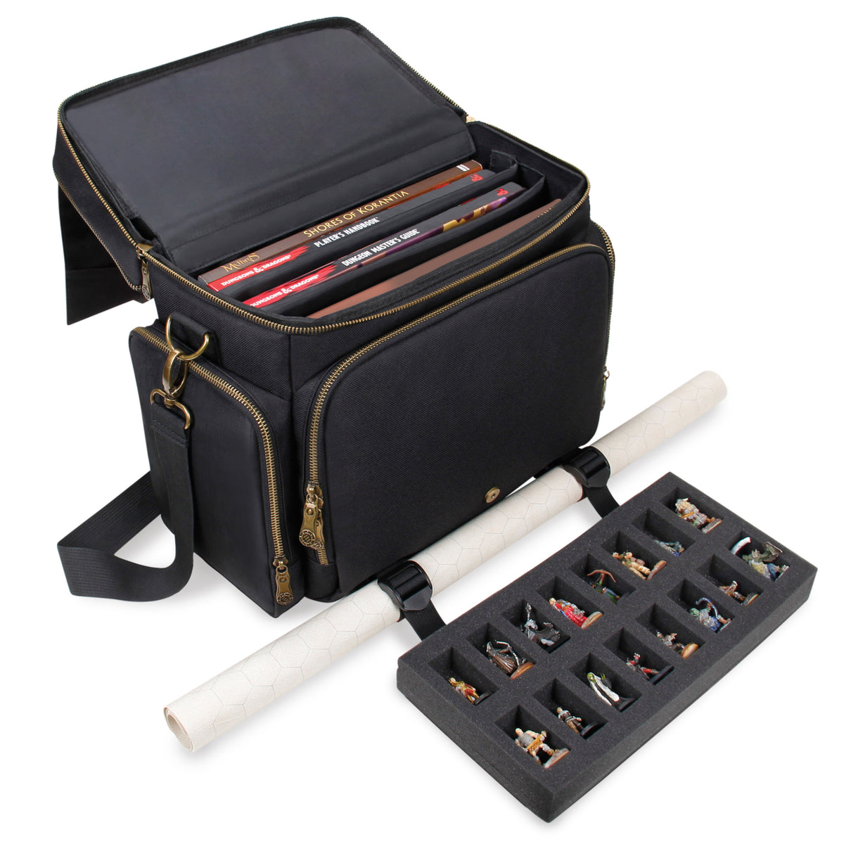 Geantă Miniaturi RPG Ancient Bronze - Organizare Premium pentru Jocuri de Masă