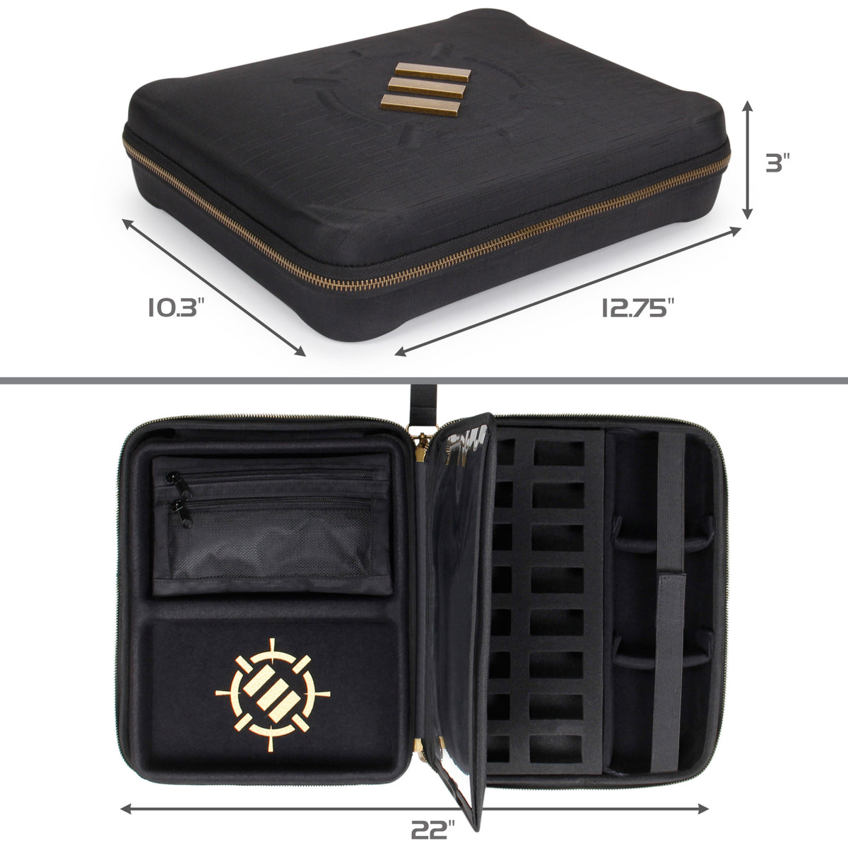 Geantă Organizator RPG Canvas Black - Soluție Premium pentru Jocuri de Masă
