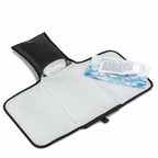 Geanta pentru mamici, Jane, Cu 2 buzunare exterioare, Cu multiple compartimente, Cu saltea de infasat inclusa, 44 x 34 cm, Conform cu standardul de securitate europeana EN 71-3:2019, Soil