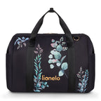 Geanta pentru mamici Lionelo Ida Negru cu imprimeu floral – geanta cu imprimeu floral