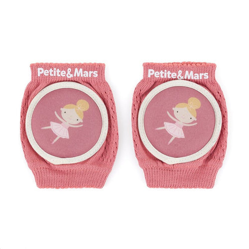 Genunchiere cu pernute Petite&Mars set 2 bucati 13 x 10 cm, 6 luni+ Roz, imagine 1