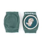 Genunchiere cu pernute, Petite&Mars, Cu elastic, Material respirabil, Stratul antiderapant, 13x10 cm, 6 luni+, Verde