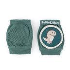 Genunchiere cu pernute, Petite&Mars, Cu elastic, Material respirabil, Stratul antiderapant, 13x10 cm, 6 luni+, Verde