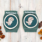 Genunchiere cu pernute, Petite&Mars, Cu elastic, Material respirabil, Stratul antiderapant, 13x10 cm, 6 luni+, Verde