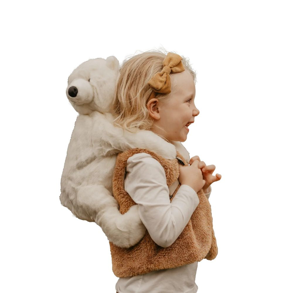 Ghiozdan Wild & Soft - Urs Polar din Plus