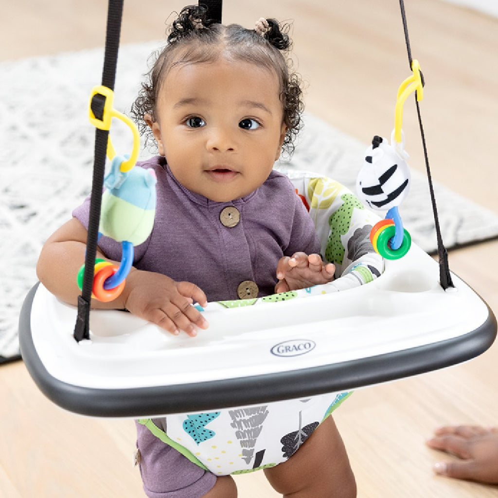 Premergator Graco Bumper Jumper Up Away Sistem Siguranta Jucarii Interactive