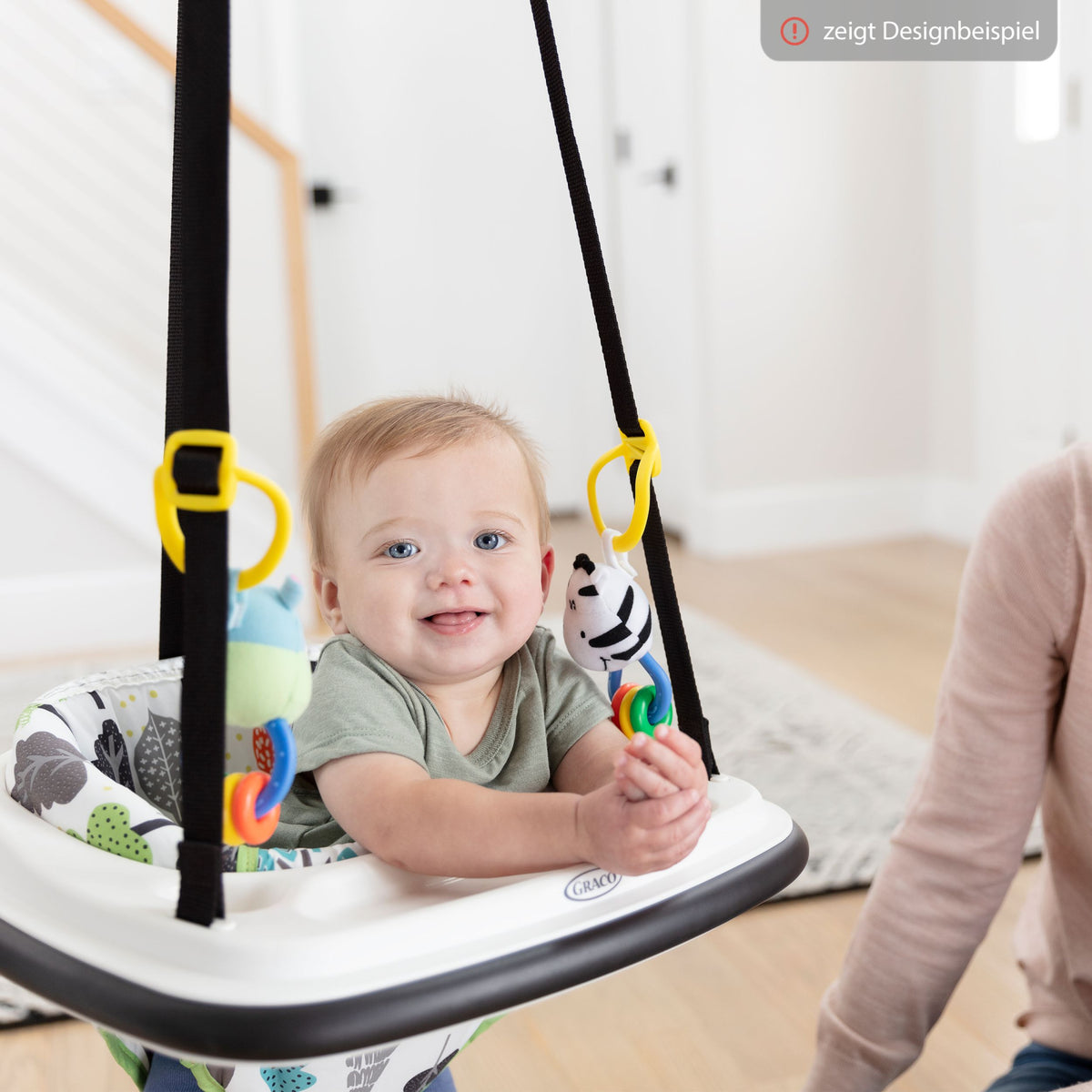 Premergator Graco Bumper Jumper Up Away Sistem Siguranta Jucarii Interactive