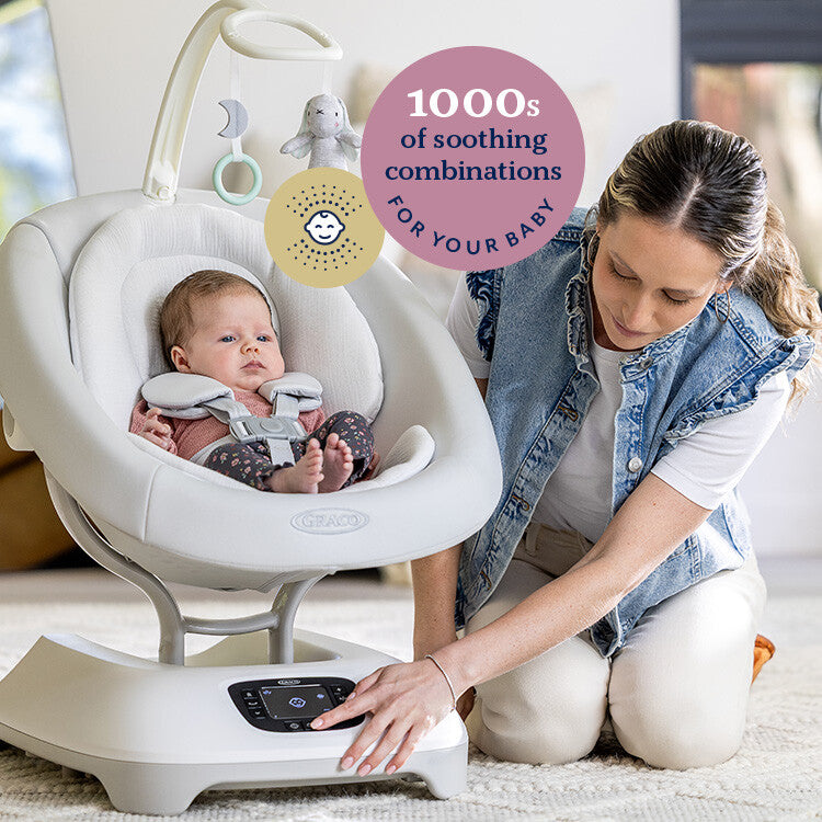 Leagăn Electric Graco Eluma Sway Detectare Plâns Inteligentă Rori