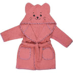 Halat de baie, Bubaba, Cu urechi Kitty, Cu buzunare, Cu cordon, 2 - 4 ani, Marime 98/104, Pink