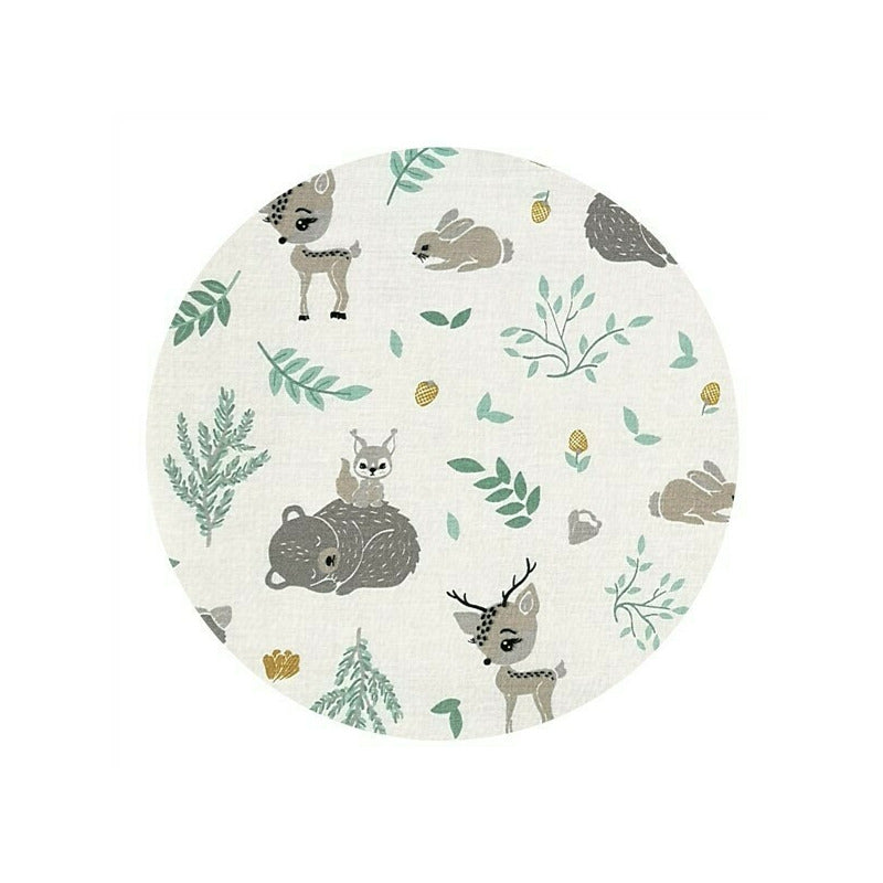 Detaliu al halatului de baie MimiNu Forest Friends Mint, 2–5 ani