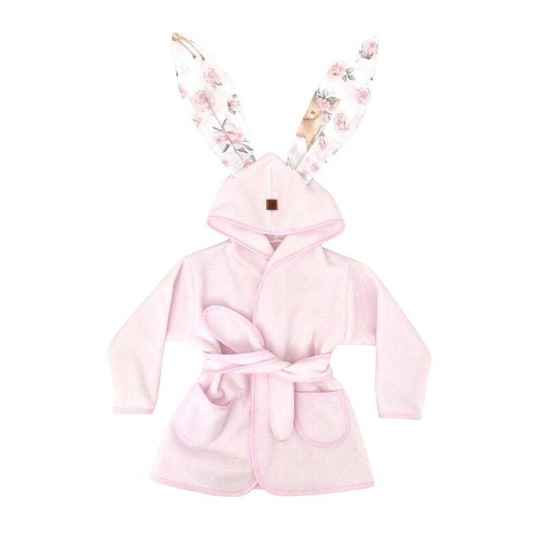 Halat de baie MimiNu Sweet Deer Pink, 2–5 ani