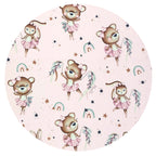 Detaliu al halatului de baie MimiNu Little Ballerina Pink, 6–24 luni