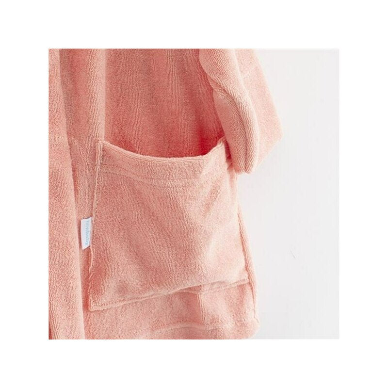 Halat de baie, New Baby, Pentru copii, Cu buzunare, Cu cordon, Marime 104/110, Din bumbac 100%, Pink