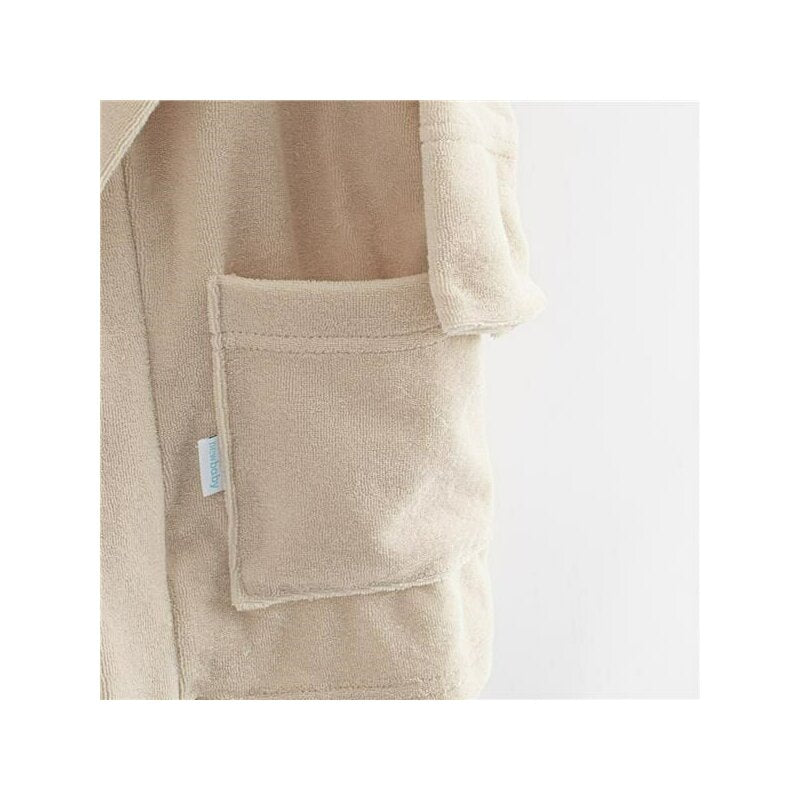 Halat de baie, New Baby, Pentru copii, Cu buzunare, Cu cordon, Marime 80/86, Dim bumbac 100%, Comfortably beige