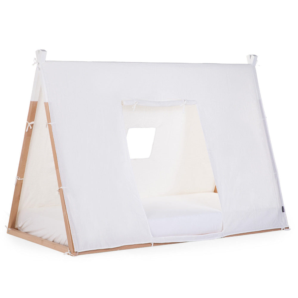 Husă cadru pat Tipi Childhome 90x200 cm, alb