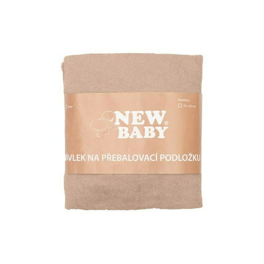 Husa, New Baby, Pentru saltea de infasat, 50x70 cm, Cu banda elastica, Bumbac terry, Beige