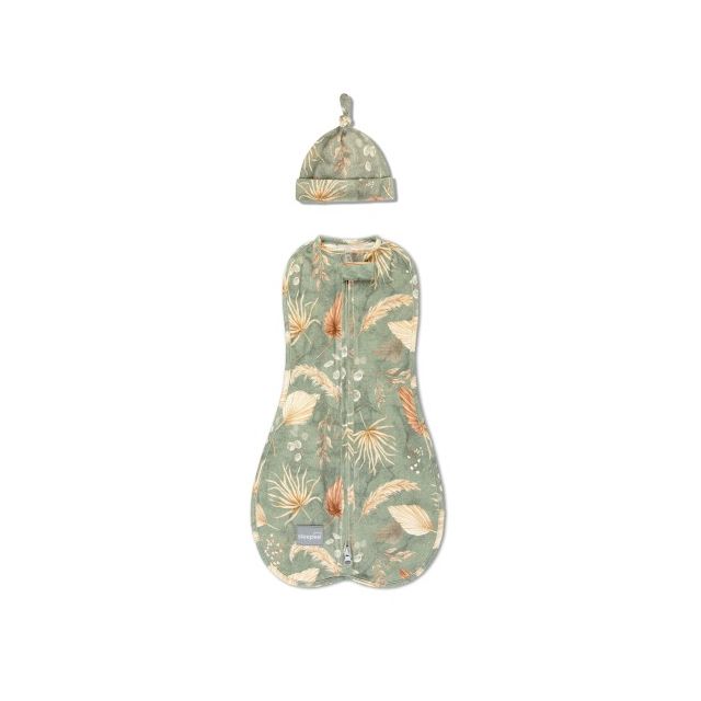 Saculet Swaddle infasat Nou Nascut Bumbac + Caciulita - First Step