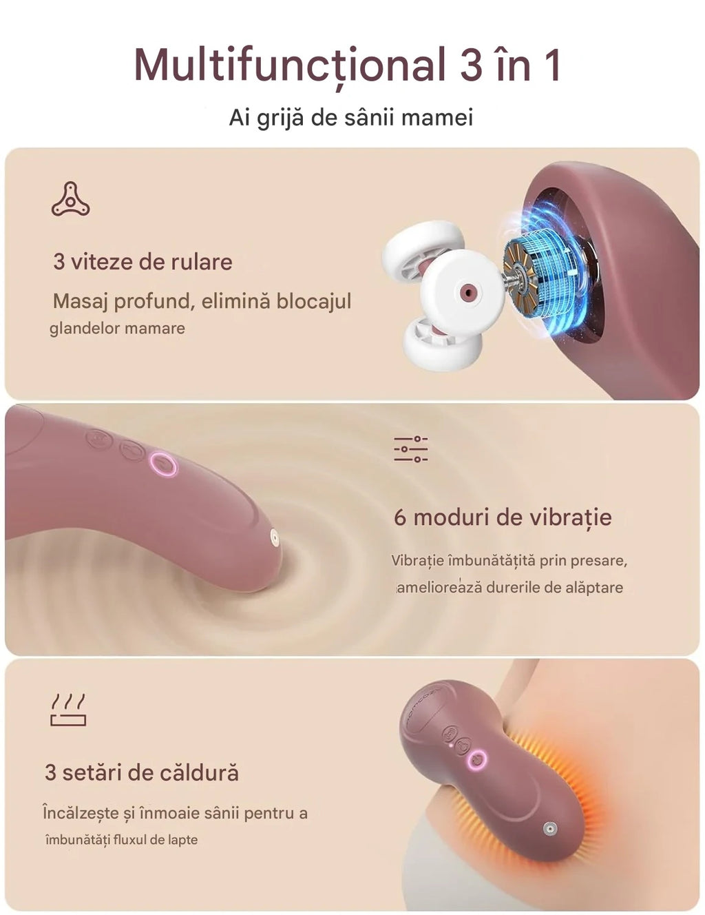 Aparat masaj lactatie Momcozy 3 in 1, imagine 2